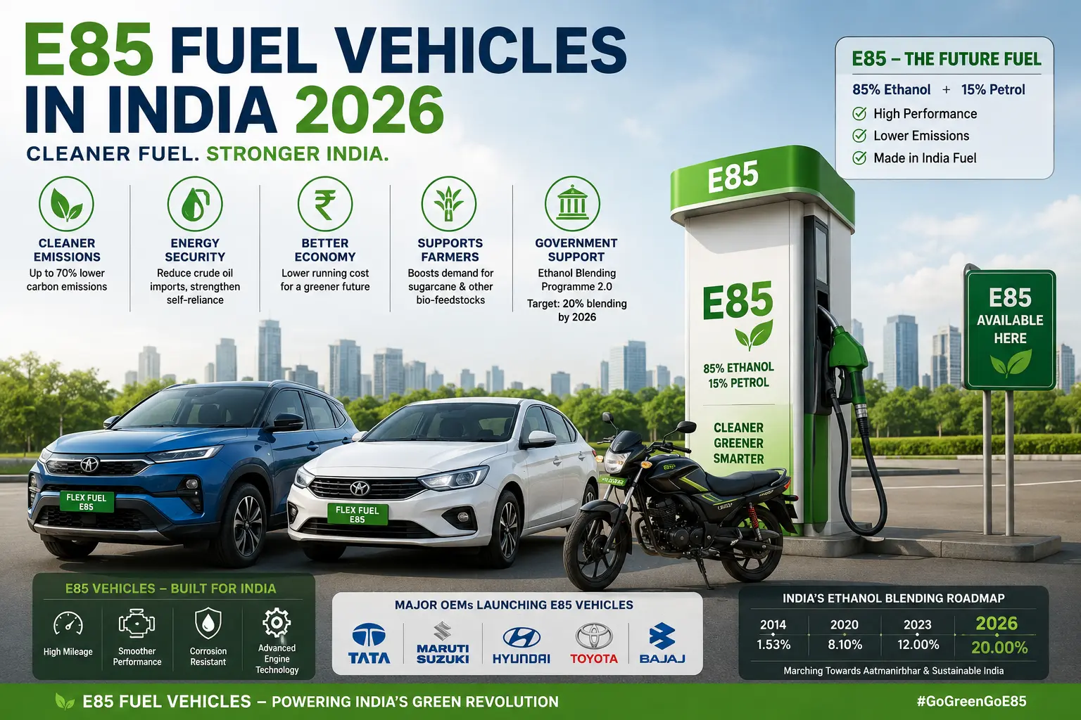 E85 Fuel Vehicles in India 2026